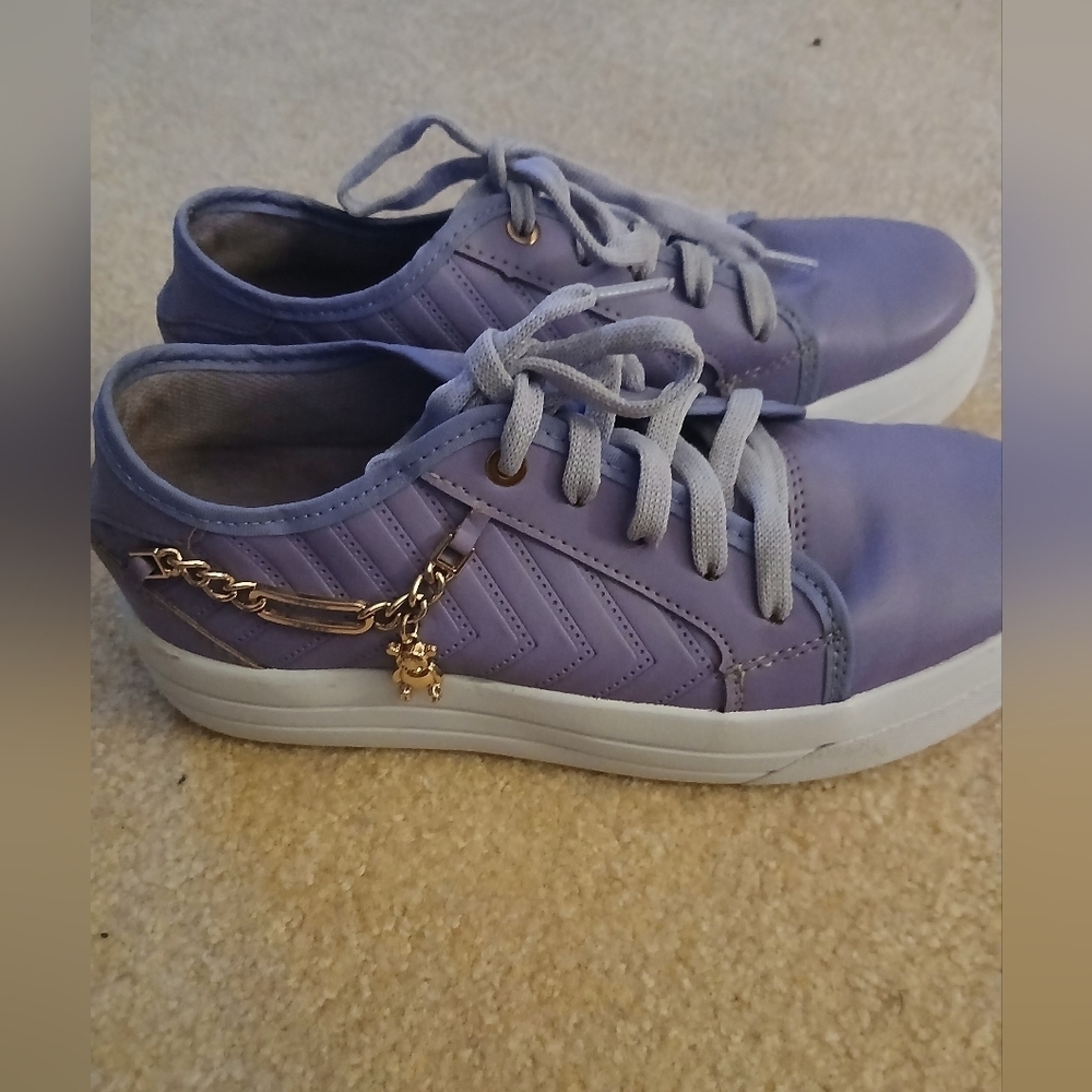 CKLASS Purple Low-Top Sneakers Sz 3 Girls